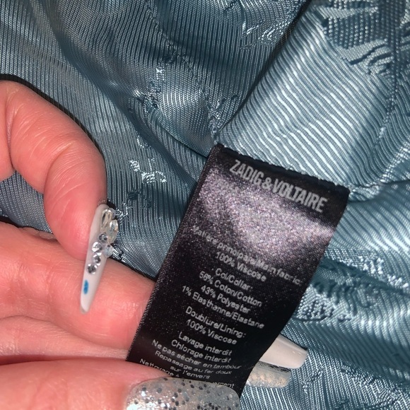 ZADIG & VOLTAIRE Women's Vedax Python casual Black Blazer $588 designer fall - Picture 4 of 12